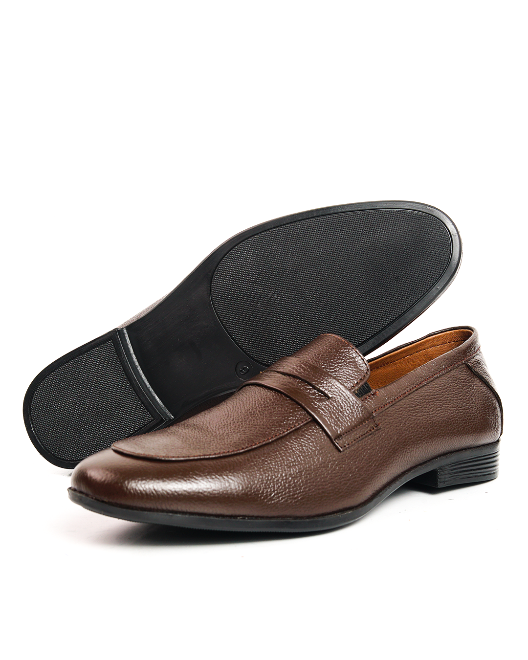 Classic Brown Leather Penny Loafers