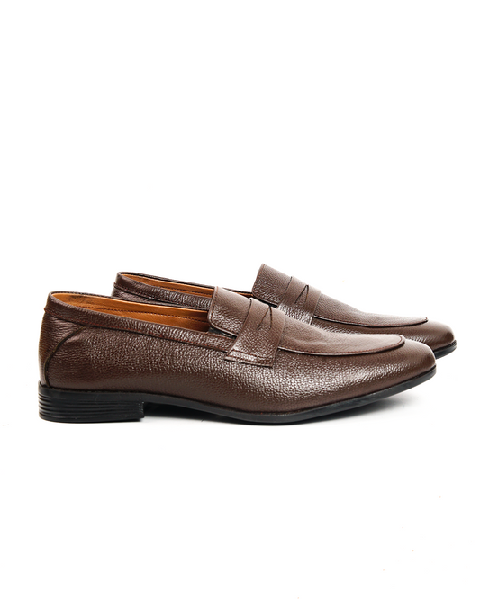 Classic Brown Leather Penny Loafers