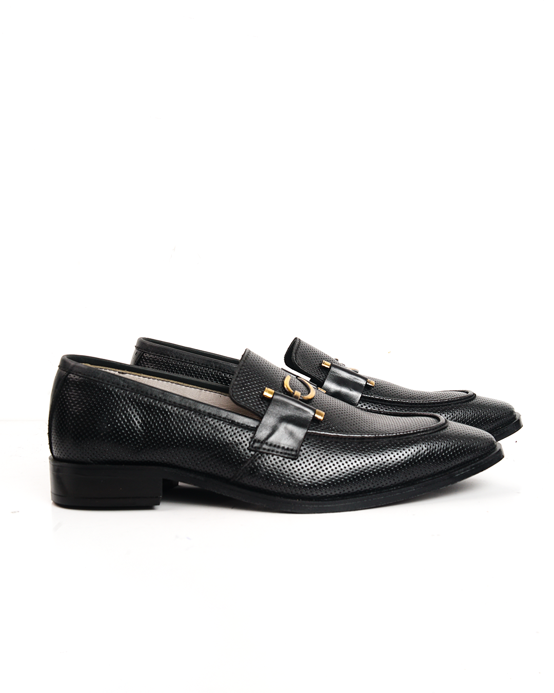 Royal Bit Black Leather Loafers