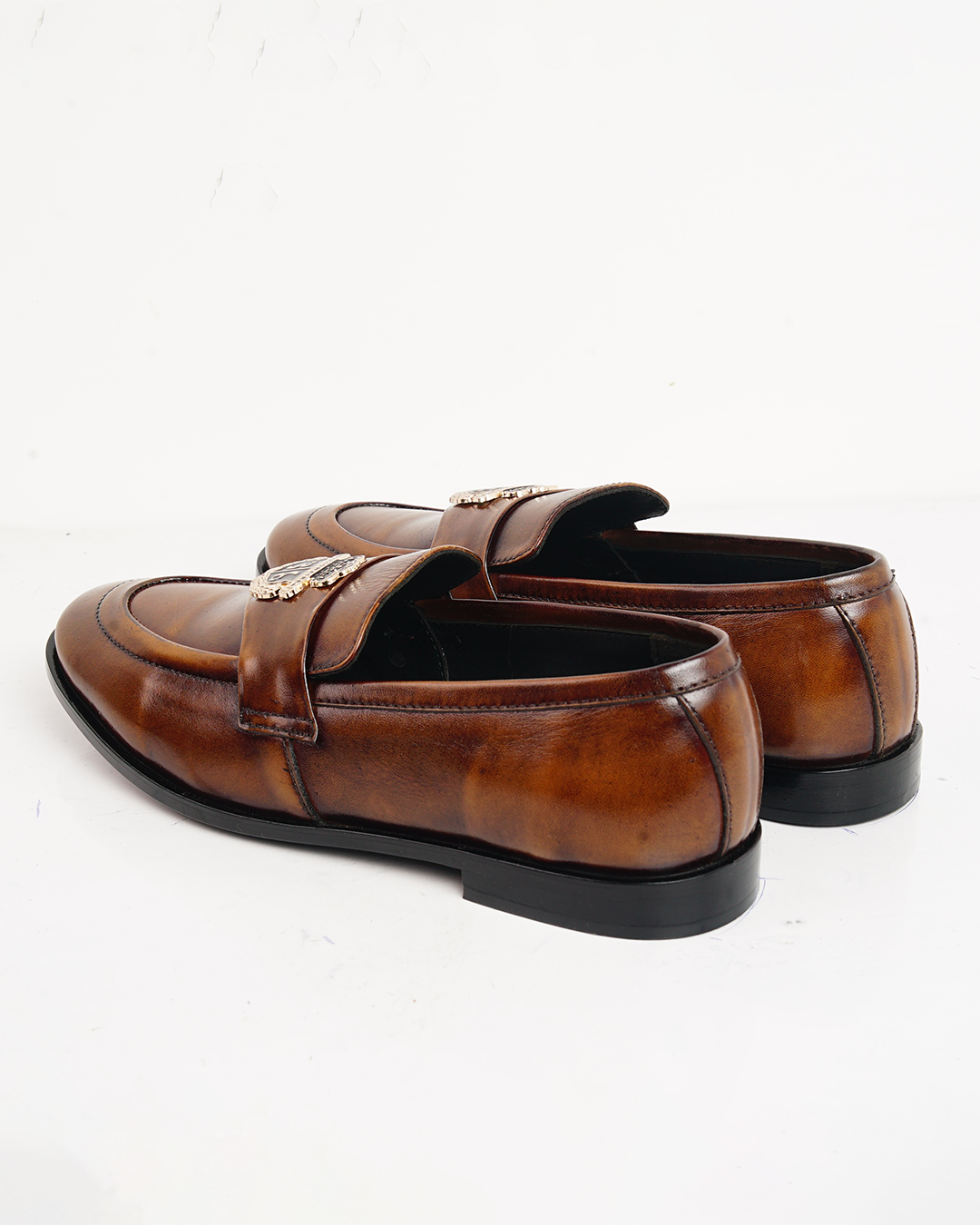Prestige Buckle Leather Loafers
