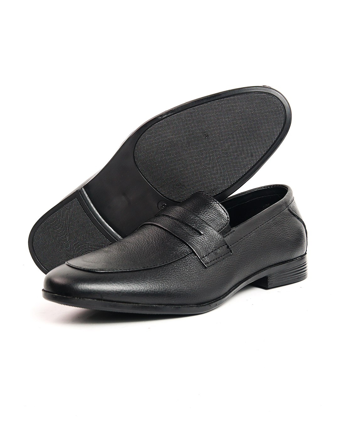 Classic Black Leather Penny Loafers