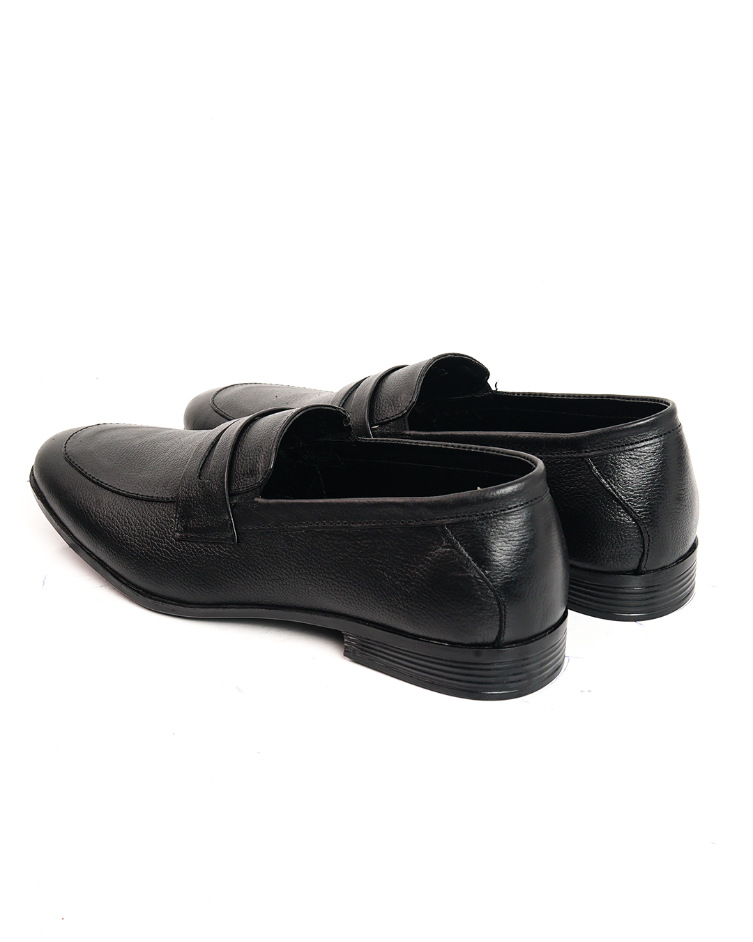 Classic Black Leather Penny Loafers