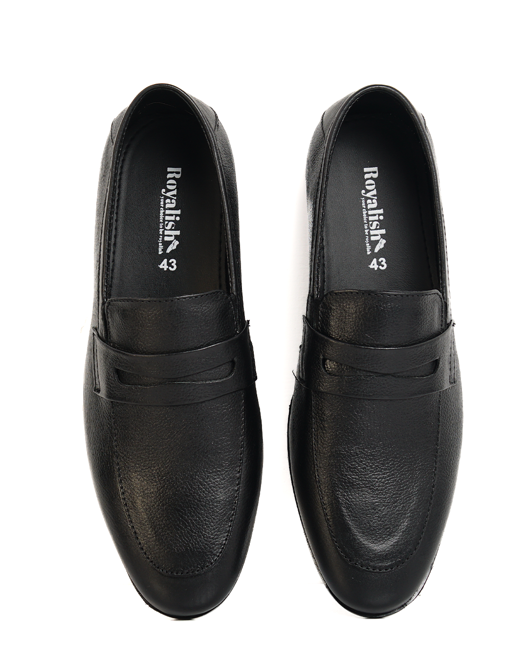 Classic Black Leather Penny Loafers